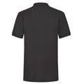 Black - Back - Fruit of the Loom Mens 65-35 Heavyweight Polo Shirt