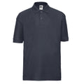 French Navy - Front - Russell Childrens-Kids Classic Polycotton Polo Shirt