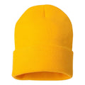 Gold - Back - Sportsman Solid 12 Cuffed Beanie