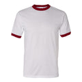 White- Red - Front - Augusta Sportswear 50-50 Ringer T-Shirt