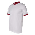 White- Red - Side - Augusta Sportswear 50-50 Ringer T-Shirt