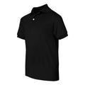 Black - Side - Hanes Youth Ecosmart Jersey Polo