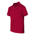 Deep Red - Side - Hanes Youth Ecosmart Jersey Polo