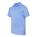 Light Blue - Side - Hanes Youth Ecosmart Jersey Polo