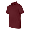 Maroon - Side - Hanes Youth Ecosmart Jersey Polo