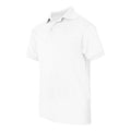 White - Side - Hanes Youth Ecosmart Jersey Polo