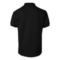 Black - Back - Hanes Youth Ecosmart Jersey Polo