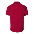 Deep Red - Back - Hanes Youth Ecosmart Jersey Polo