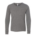 Grey Triblend - Front - BELLA + CANVAS Youth Jersey Long Sleeve Tee