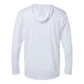 White - Back - Badger B-Core Hooded Long Sleeve T-Shirt