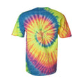 Fluorescent Rainbow Swirl - Back - Dyenomite Multi-Color Spiral Tie-Dyed T-Shirt