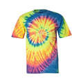 Fluorescent Rainbow Swirl - Front - Dyenomite Multi-Color Spiral Tie-Dyed T-Shirt