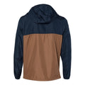 Classic Navy- Saddle - Back - Independent Trading Co. Lightweight Windbreaker Full-Zip Jacket