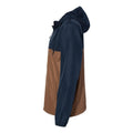 Classic Navy- Saddle - Side - Independent Trading Co. Lightweight Windbreaker Full-Zip Jacket