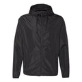 Black - Front - Independent Trading Co. Lightweight Windbreaker Full-Zip Jacket