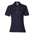 J. Navy - Front - JERZEES Women's Spotshield 50-50 Polo