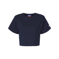 Navy - Front - Champion Women's Heritage Jersey Crop T-Shirt