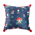 Blue-Green-Red - Front - Something Different Gnome Pom Pom Square Filled Cushion