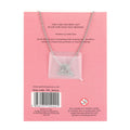 White-Pink-Silver - Back - Something Different Rose Quartz Crystal Moon Necklace & Card