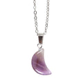 Purple-Silver-Black - Lifestyle - Something Different Amethyst Crystal Moon Necklace & Card Set