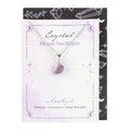 Purple-Silver-Black - Front - Something Different Amethyst Crystal Moon Necklace & Card Set