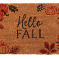 Natural-Orange - Side - Something Different Hello Fall Pumpkin Leaves Door Mat