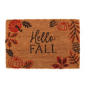 Natural-Orange - Front - Something Different Hello Fall Pumpkin Leaves Door Mat