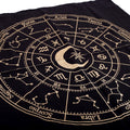 Black-Gold - Back - Something Different Astrology Wheel Altar Cloth