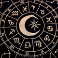 Black-Gold - Side - Something Different Astrology Wheel Altar Cloth