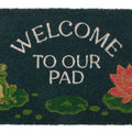 Blue-White-Green - Side - Something Different Welcome To Our Pad Door Mat