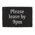 Black - Front - Something Different Please Leave By 9pm Door Mat