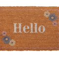 Natural - Side - Something Different Floral Hello Door Mat