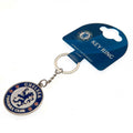 Blue-White - Back - Chelsea FC Official Metal Football Crest Keyring