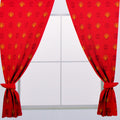 Red - Front - Manchester United FC Official Repeat Crest Curtains