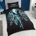 Black-Blue - Back - Assassins Creed Valhalla Reversible Duvet Cover Set