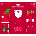 White-Red-Green - Front - Eurowrap Christmas Photobooth Props Set (Pack of 10)