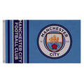 Blue-White - Front - Manchester City FC Wordmark Crest Flag