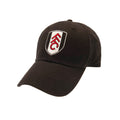 Black - Front - Fulham FC Unisex Adult Core Crest Baseball Cap