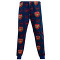 Navy Blue-Red - Front - Arsenal FC Childrens-Kids Fleece Lounge Pants