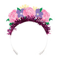 Purple-Pink-Yellow - Back - Creative Party Fairy Floral Tea Party Tiara (Pack of 4)