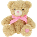 Brown-Pink - Front - Keel Toys Bramble Bear Valentine`s Day Plush Toy