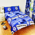 Blue - Back - Chelsea FC Childrens-Kids Official Patch Football Crest Duvet Set