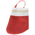 Red-White-Gold - Back - Amscan Mini Felt Stocking Christmas Decoration