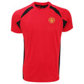 Red-Black-Yellow - Front - Manchester United FC Boys Panel T-Shirt