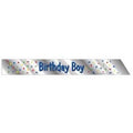 Silver-Blue - Front - Creative Party Birthday Boy-Girl Sash