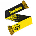 Grey-Yellow - Front - NFL Pittsburgh Steelers Fade Knitted Football Crest Scarf