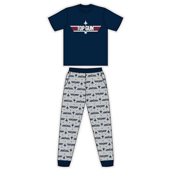 Men's Top Gun Logo Cuffed Pyjama Set