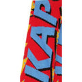 Kapow - Back - FLOSO Unisex Comic Print Knitted Winter Scarf With Fringe