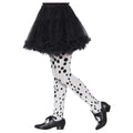 White-Black - Front - Smiffys Girls Dalmatian Tights