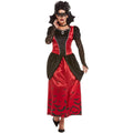 Black-Red - Back - Smiffys Womens-Ladies Gothic Vampiress Costume Set